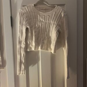 La Hearts Cream Cable Knit Sweater